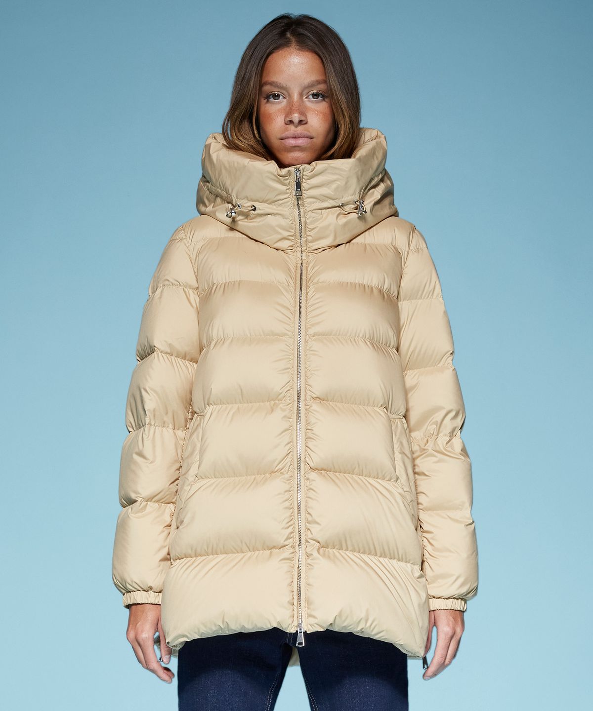 에이디디(ADD) HOODED DOWN JACKET (CAMEL) [8AW443]