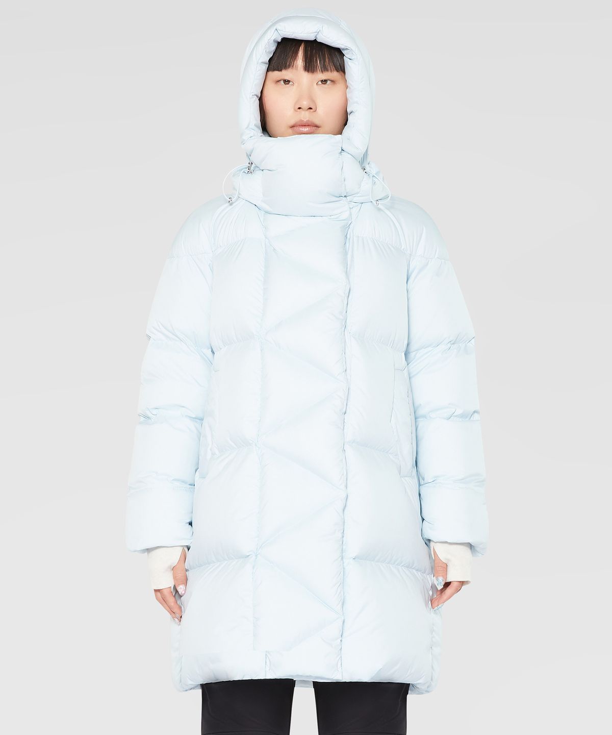 에이디디(ADD) HOODED DOWN JACKET (L/BLUE) [8AW446]