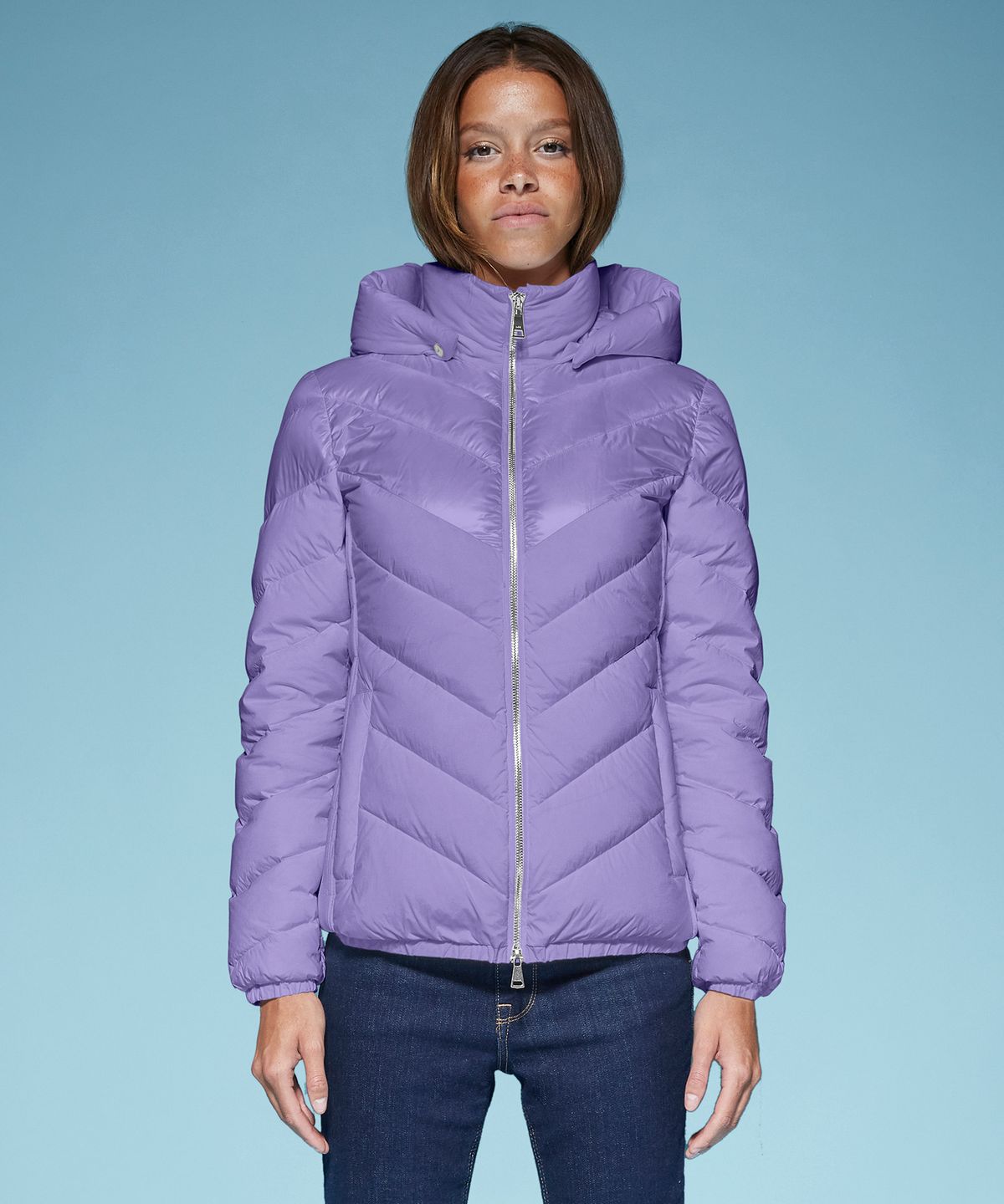 에이디디(ADD) DOWN JACKET WITH DETACHABLE HOOD (PURPLE) [8AW663]