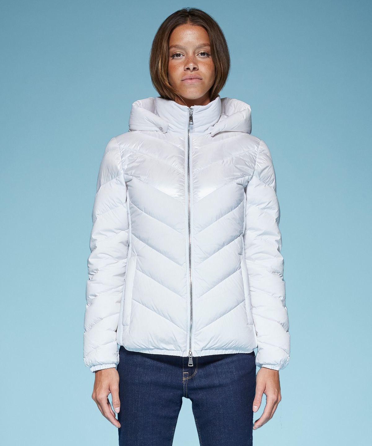 에이디디(ADD) DOWN JACKET WITH DETACHABLE HOOD (WHITE) [8AW663]