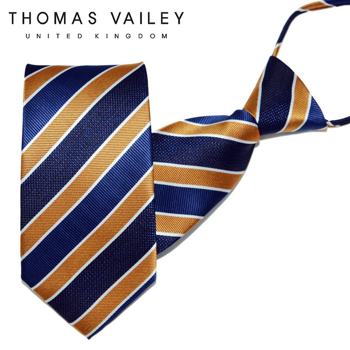 토마스 베일리(THOMAS VAILEY) 자동/지퍼넥타이-스푼 오렌지 8cm