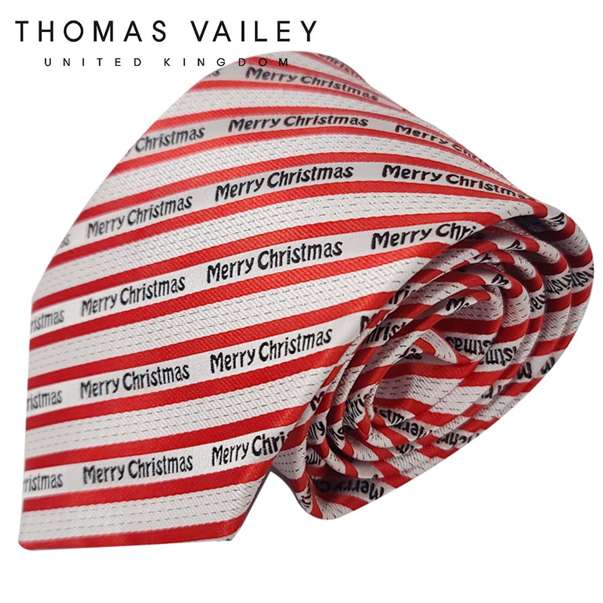 토마스 베일리(THOMAS VAILEY) 패션넥타이 메리크리스마스 레드 8.5cm