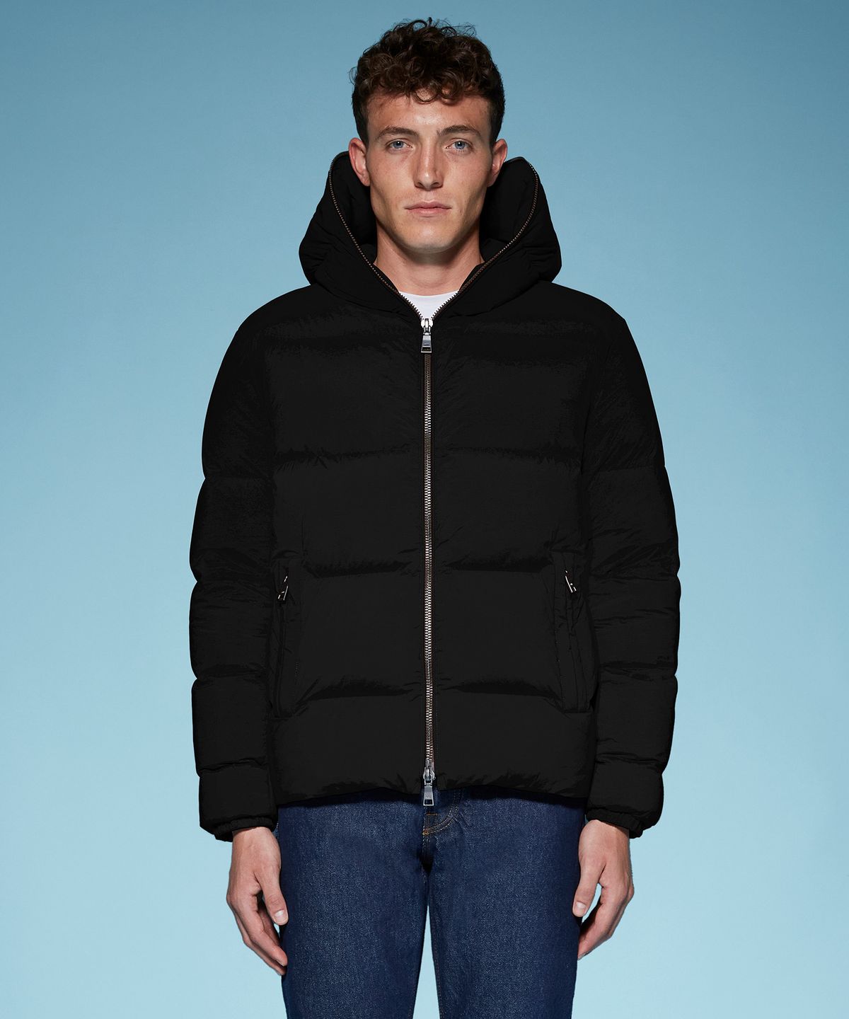 에이디디(ADD) TOTAL-ZIP UP HOODED BOMBER WITH DOWN PADDING (BLACK) [8AM627]