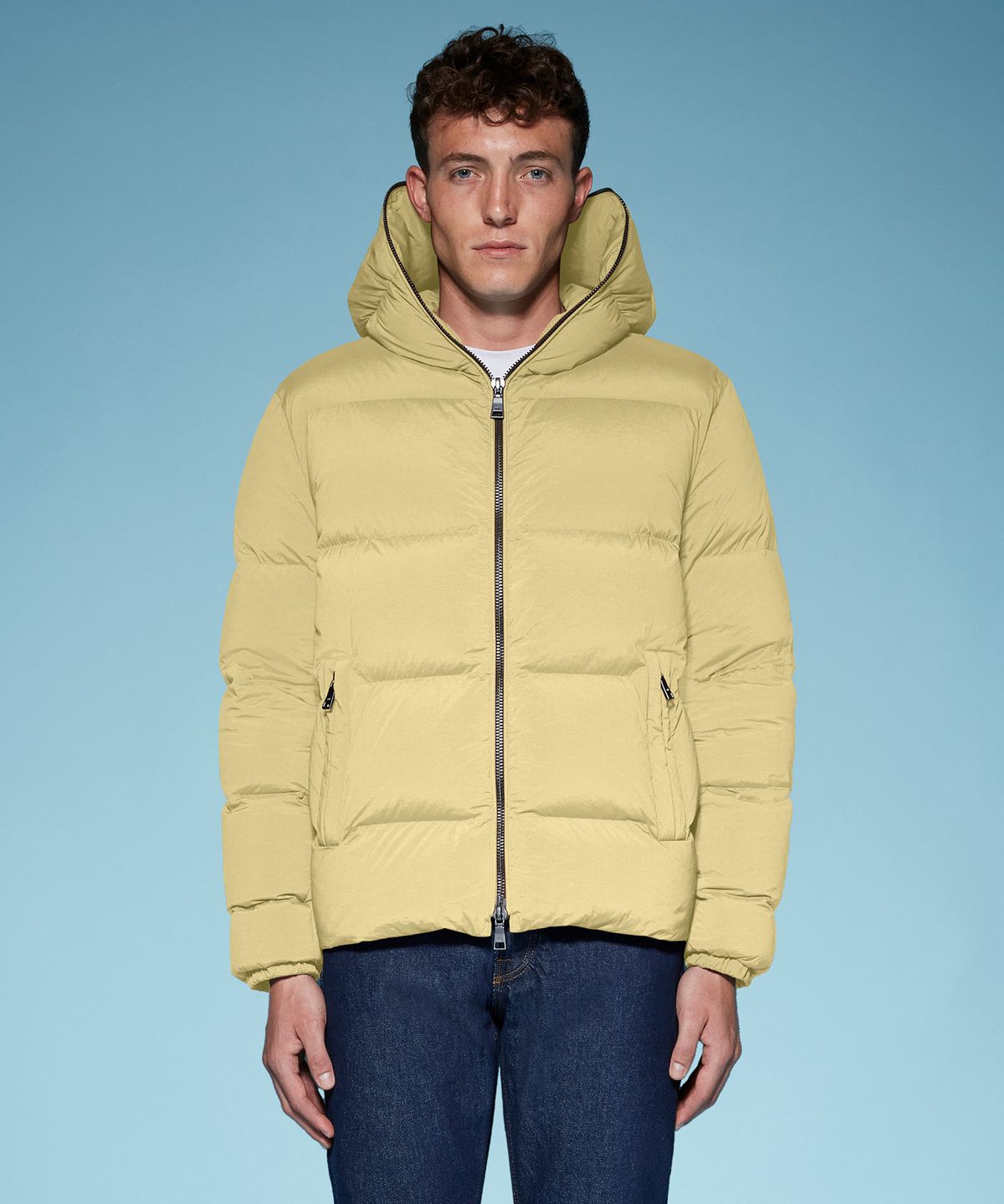 에이디디(ADD) TOTAL-ZIP UP HOODED BOMBER WITH DOWN PADDING (YELLOW) [8AM627]