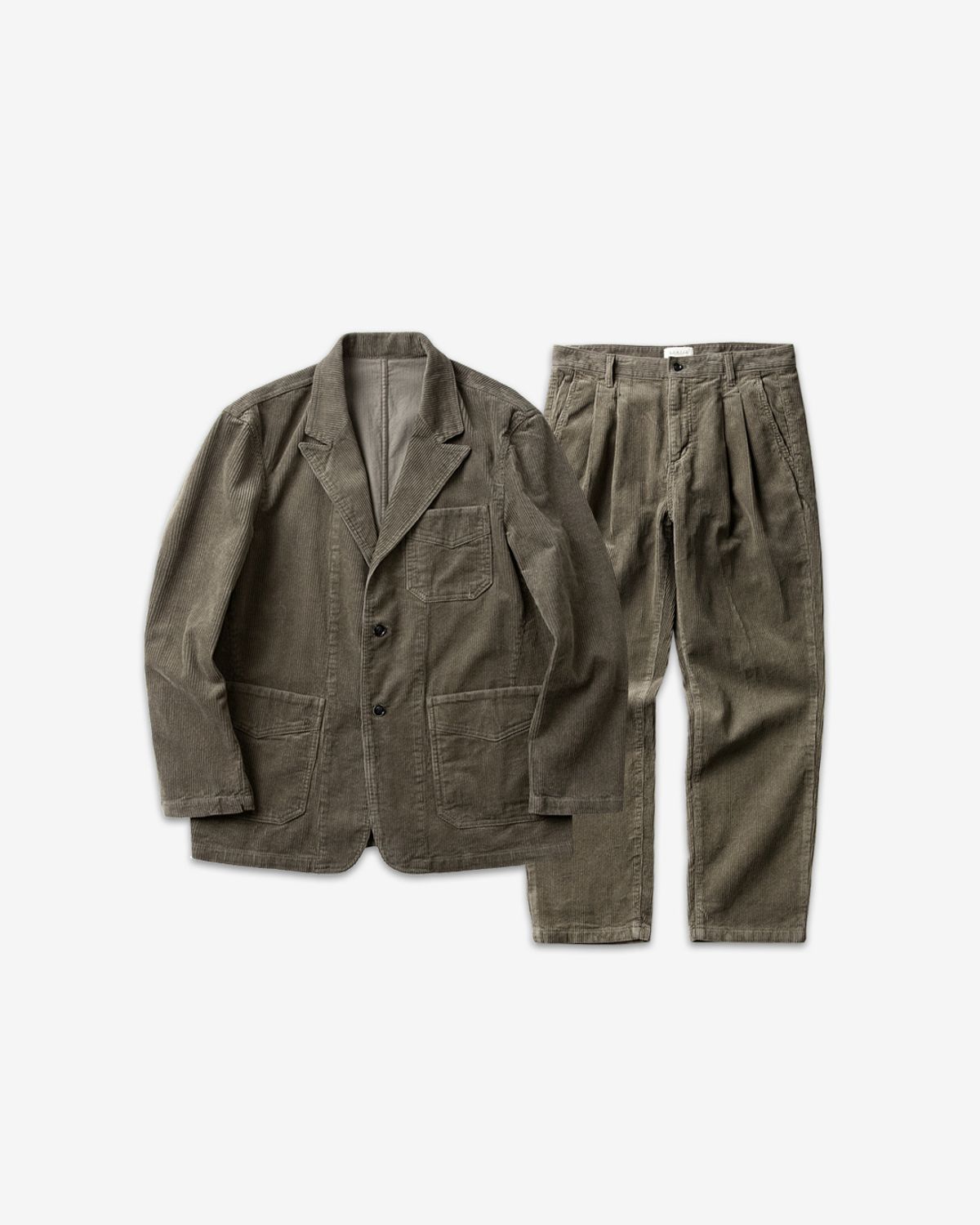 솔티(SORTIE) Tura Corduroy Washed Set-up (Light Khaki)