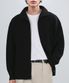 [Heavyweight] PULLOVER KNIT JACKET (BLACK)