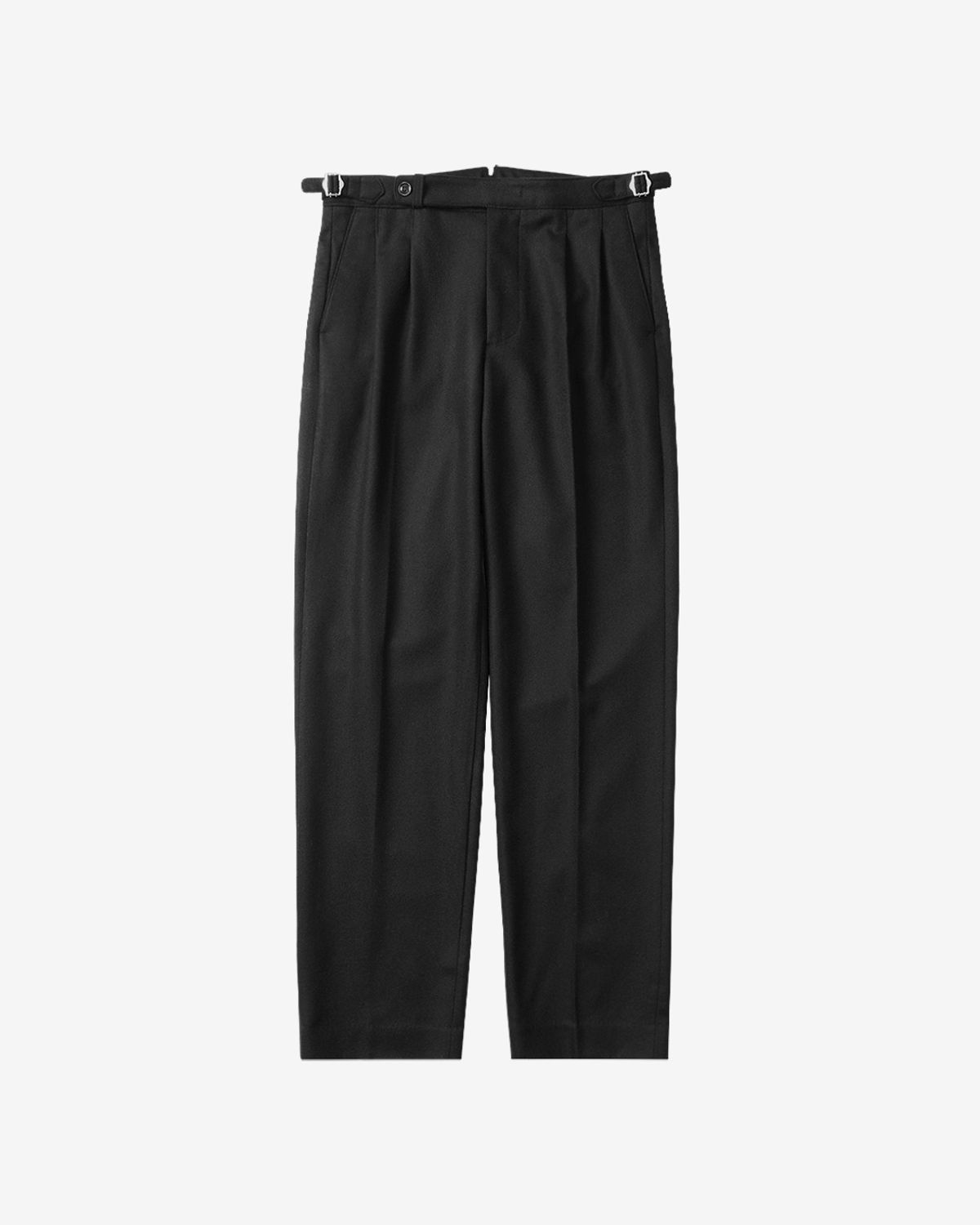 솔티(SORTIE) W302 Reve Pleats Wool Trousers (Black)