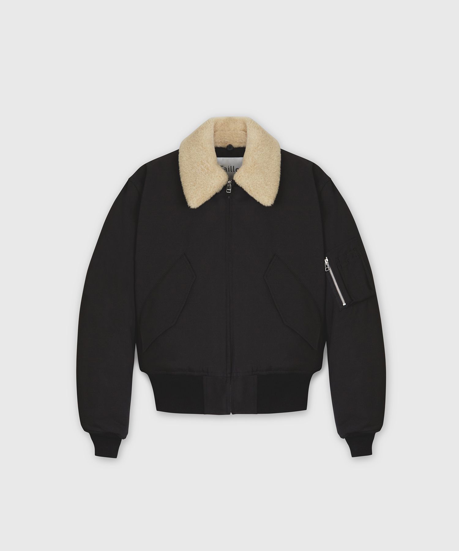 MUSINSA公式 | TAILLE ENVOY SHEARING SHORT PARKA BLACK