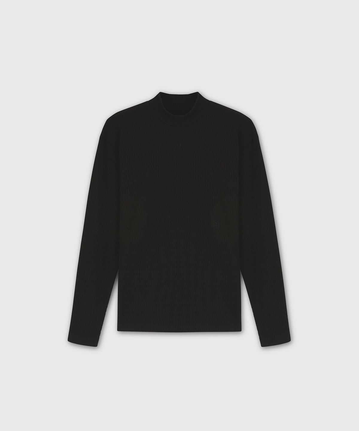 타일레(TAILLE) INSIGNIA RIB MOCK NECK TOP BLACK