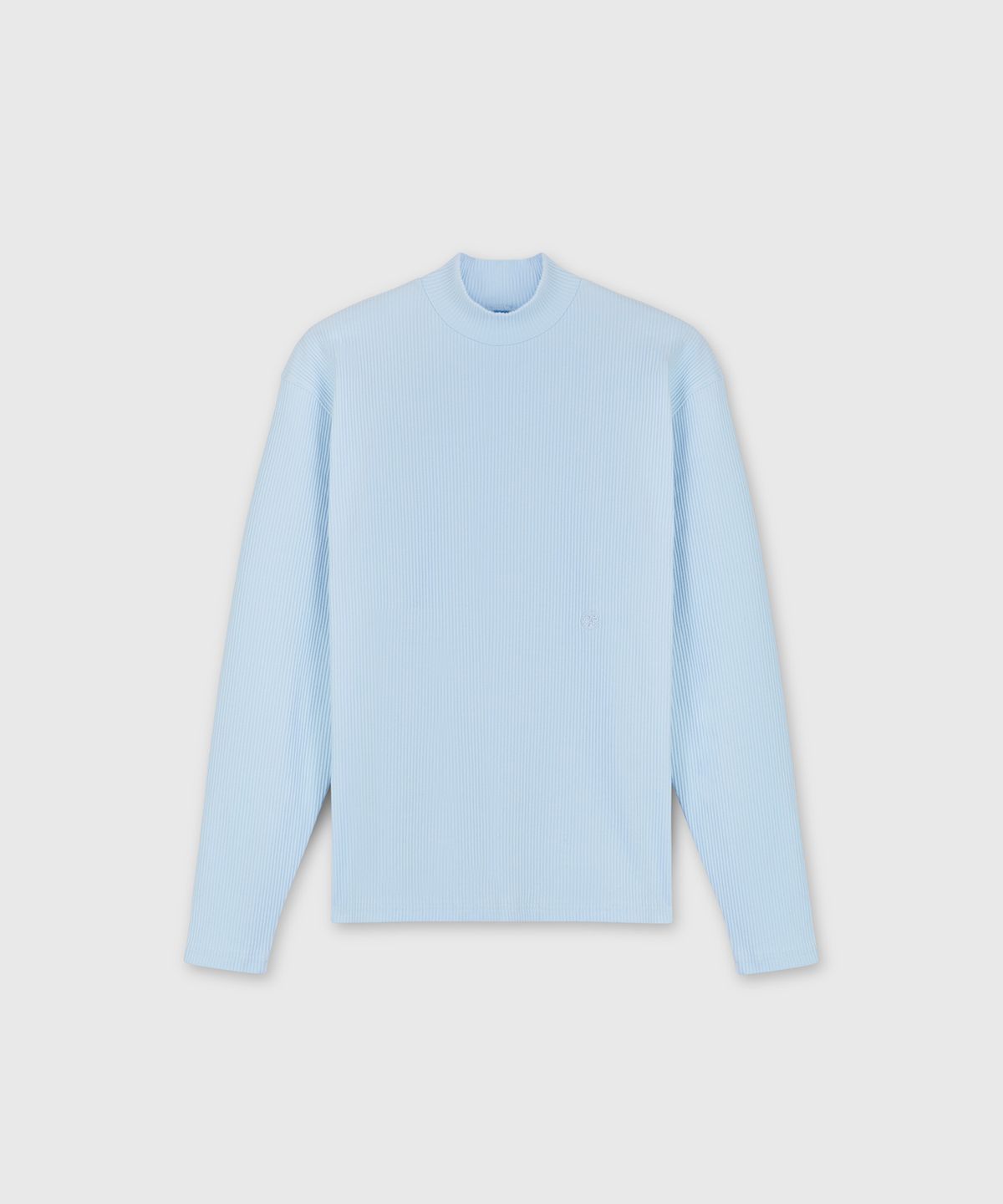 타일레(TAILLE) INSIGNIA RIB MOCK NECK TOP CELESTE