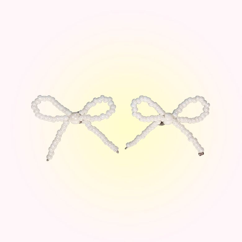 Pearl Ribbon Beads Earring