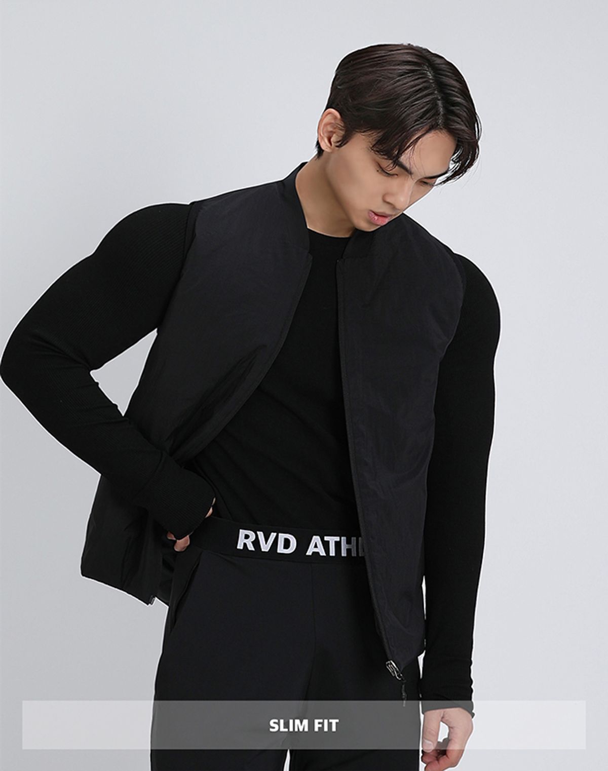 알브이디(RVD) 런닝 라이트 패딩 베스트 (블랙)