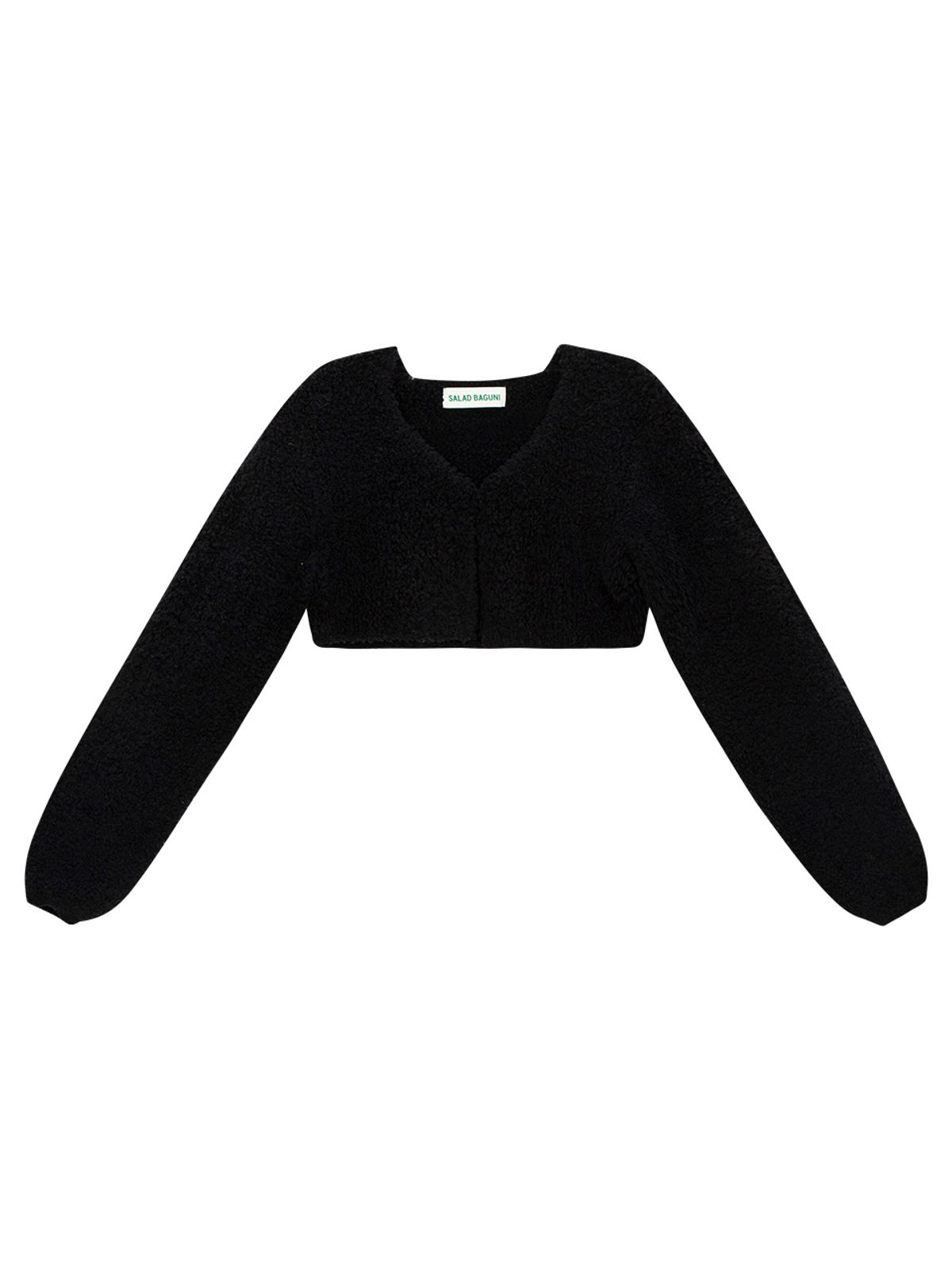 샐러드바구니(SALAD BAGUNI) Super Cropped Wool Jacket_black