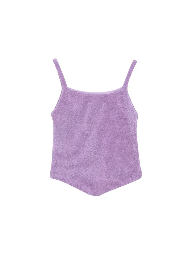 Pointed Hairy Strap Top_purple