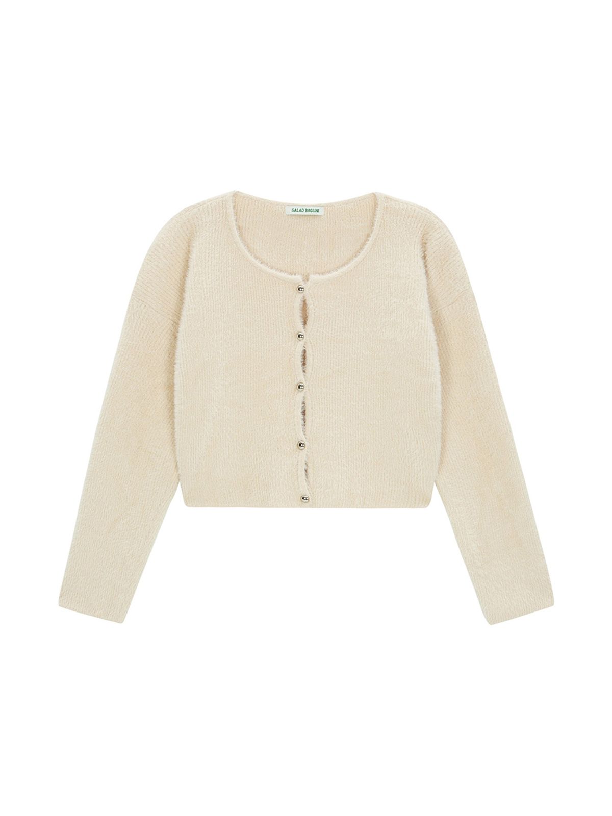 샐러드바구니(SALAD BAGUNI) Mini Hairy Bolero cardigan_cream