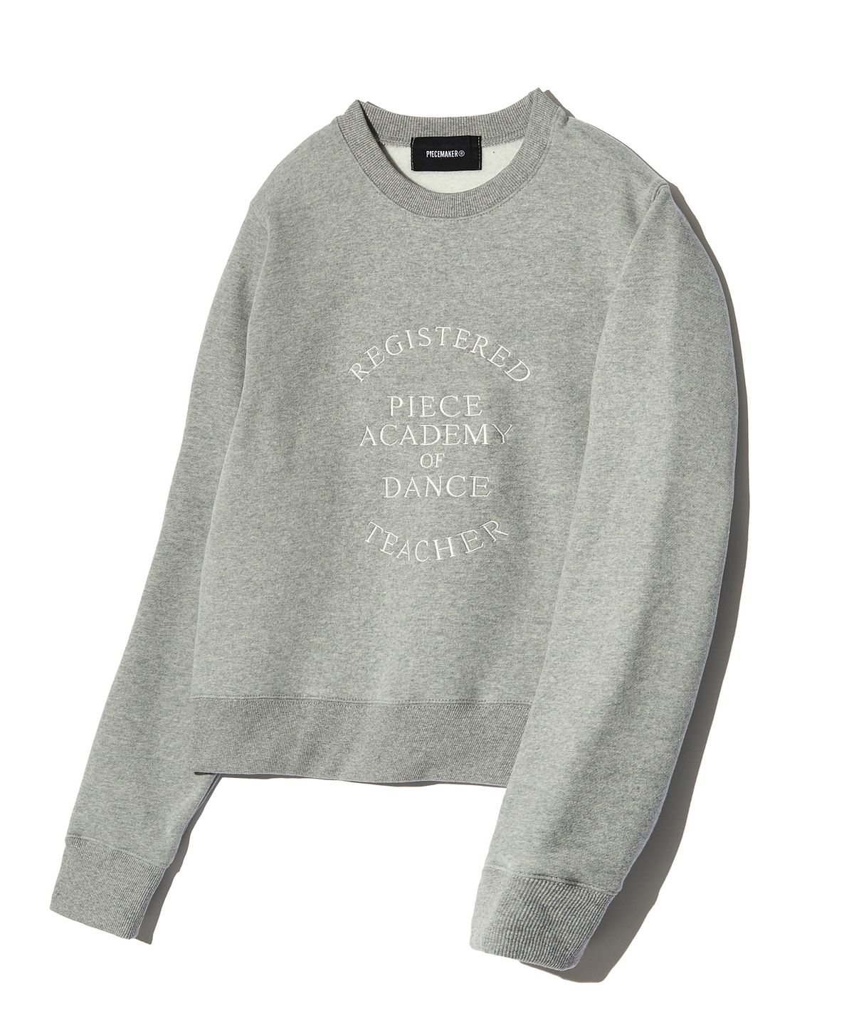 피스메이커(PIECE MAKER) SLOGAN CROP SWEATSHIRTS (GREY)