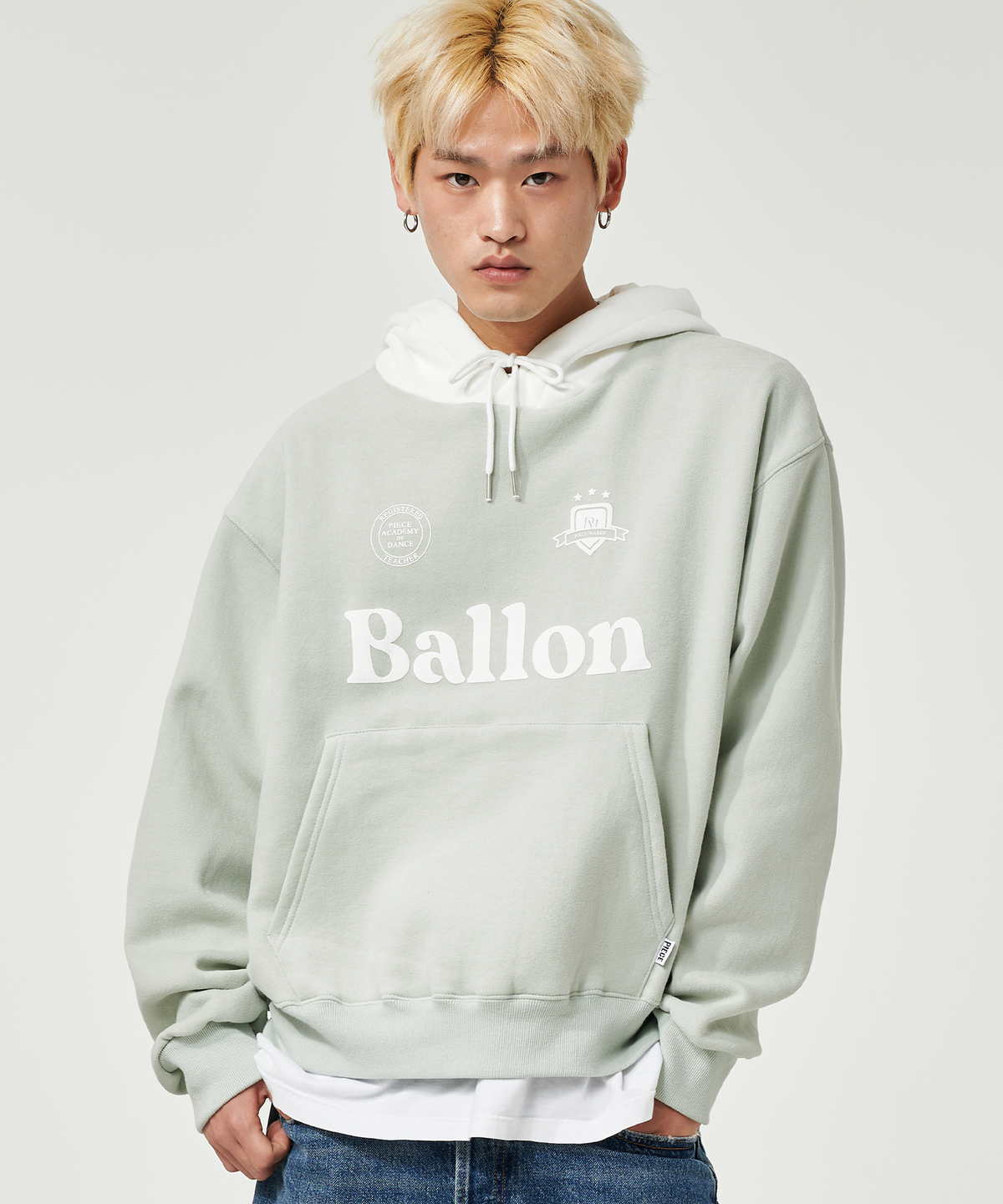 피스메이커(PIECE MAKER) MIXED OV HOODIE (MINT)