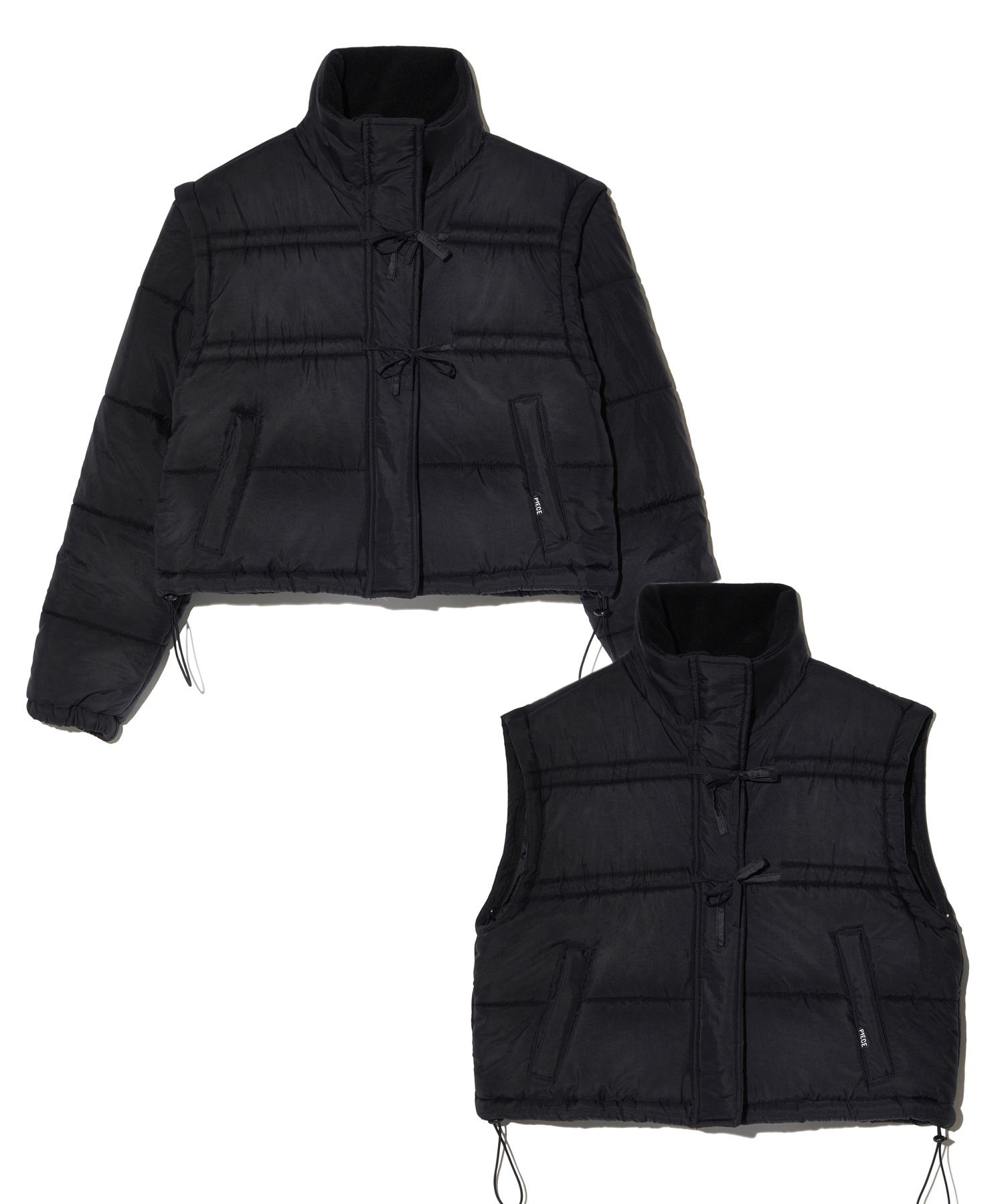 ●PIECEMAKER●RIBBON 2WAY PADDED JACKET (GREY) Item PIECEMAKER RIBBON 2WAY PADDED JACKET (GREY) | GVG