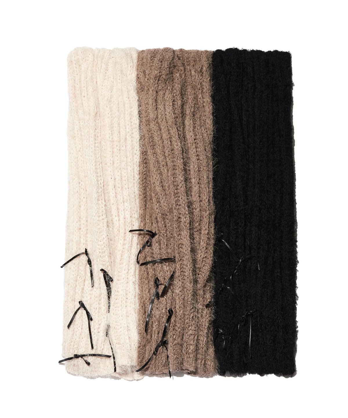 피스메이커(PIECE MAKER) RIBBON KNIT FUR MUFFLER (3COLORS)