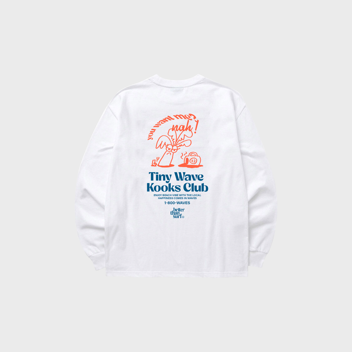 배러댄서프(BETTER THAN SURF) TACOS LOGO LONG SLV TEE - WHITE