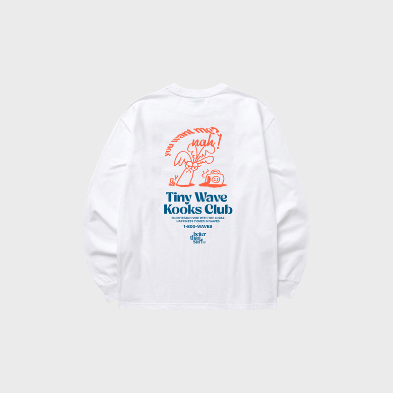 TACOS LOGO LONG SLV TEE - WHITE