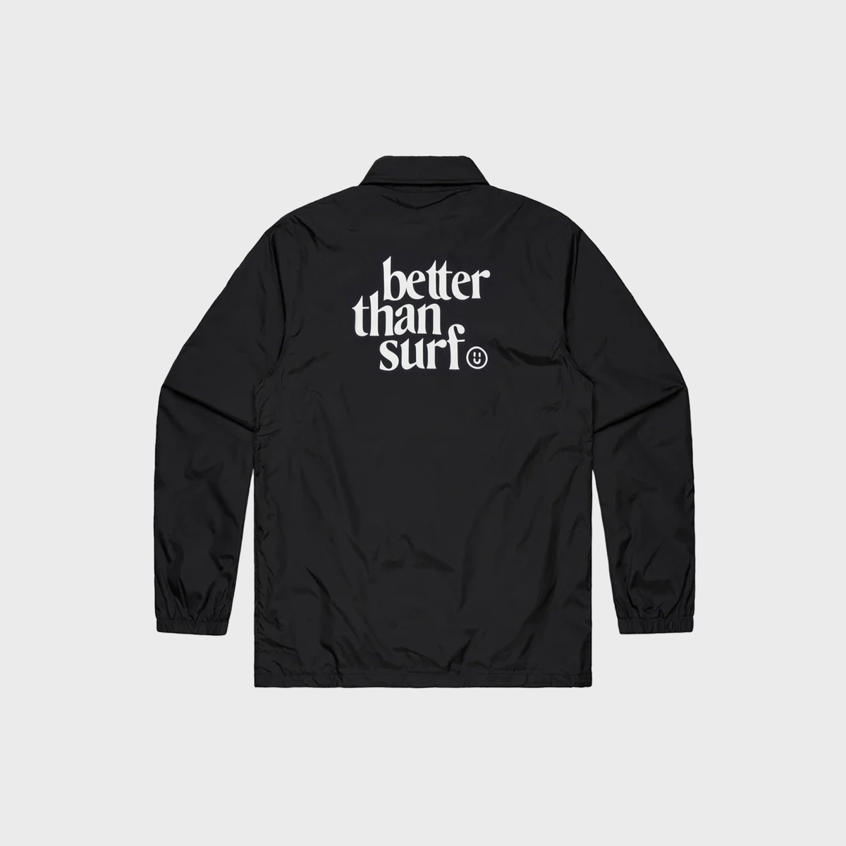 배러댄서프(BETTER THAN SURF) LOGO COACH JACKET - BLACK 로고 코치 자켓 - 블랙