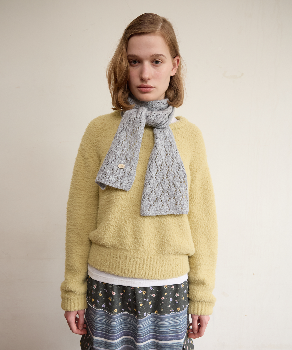 펀프롬펀(FUNFROMFUN) FLUFFY KNIT PULLOVER, MOS GREEN