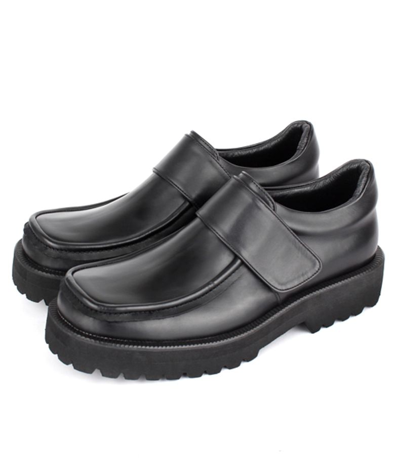DAVID STONE SQUARE TOE STRAP MOC SHOES
