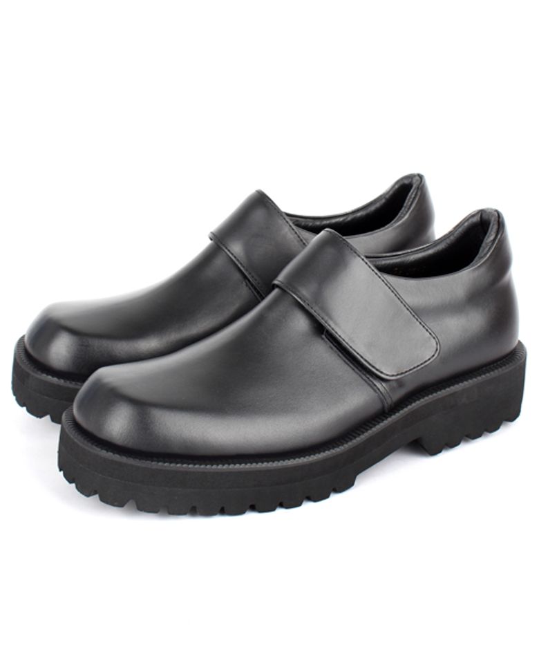 DAVID STONE SQUARE TOE STRAP DERBY SHOES