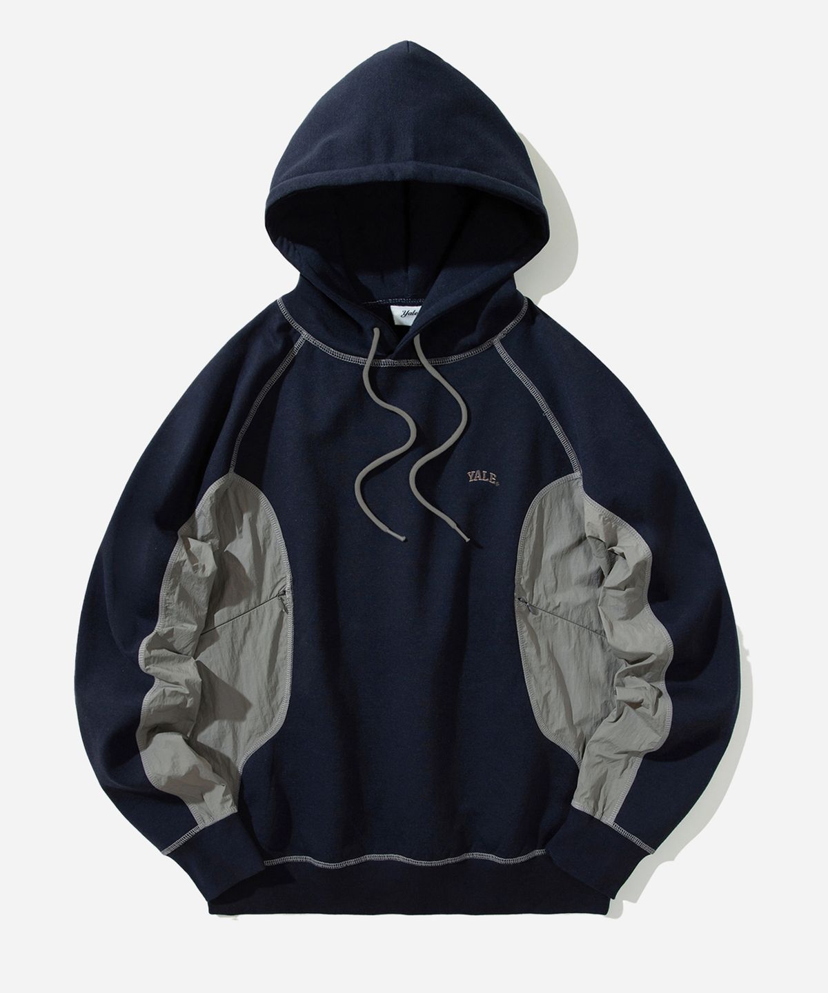 예일(YALE) [ONEMILE WEAR] 나일론 페브릭 믹스 후드 네이비