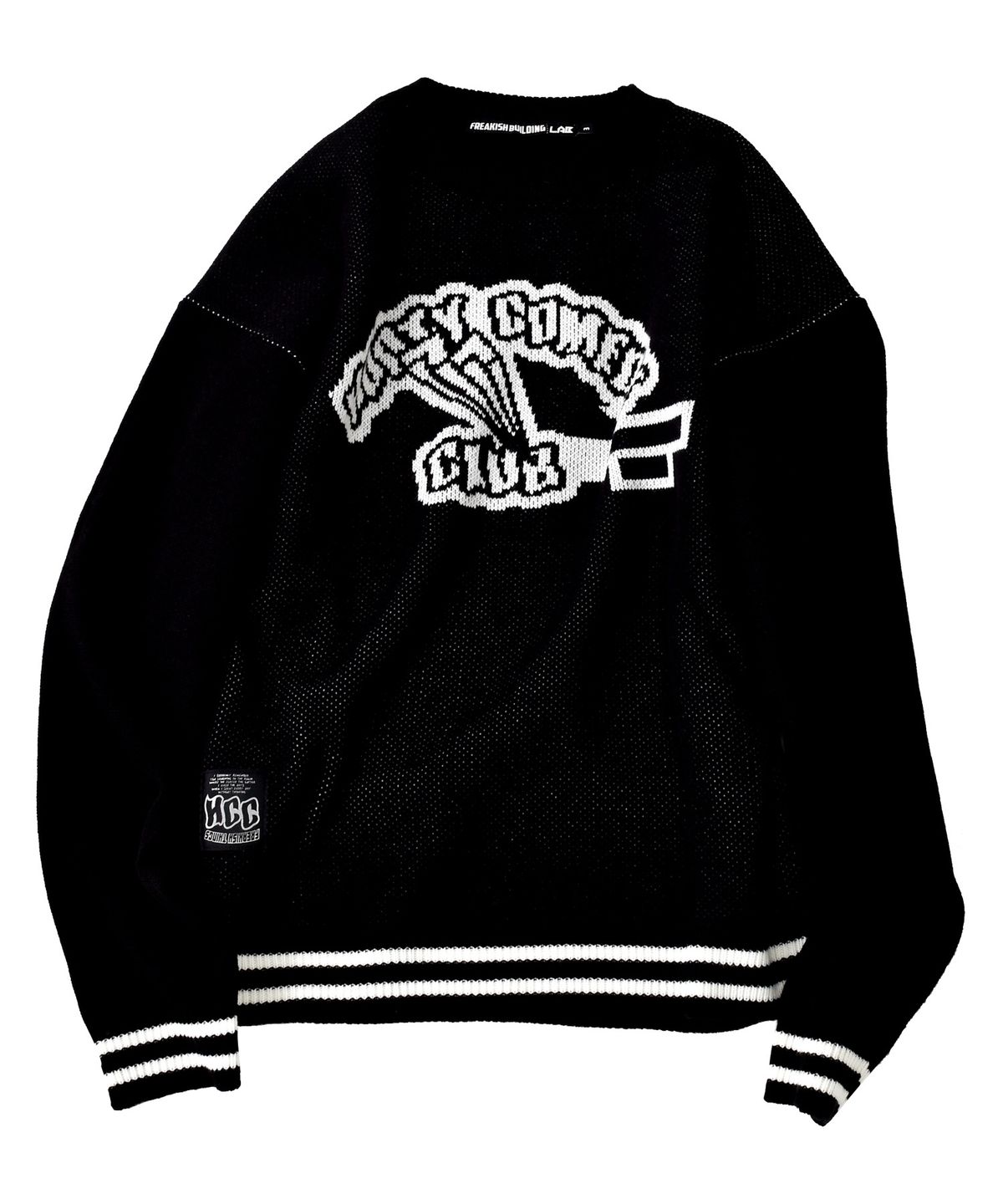 프리키쉬빌딩(FREAKISH BUILDING) SMILING EYES KNIT SWEATER (BLACK)