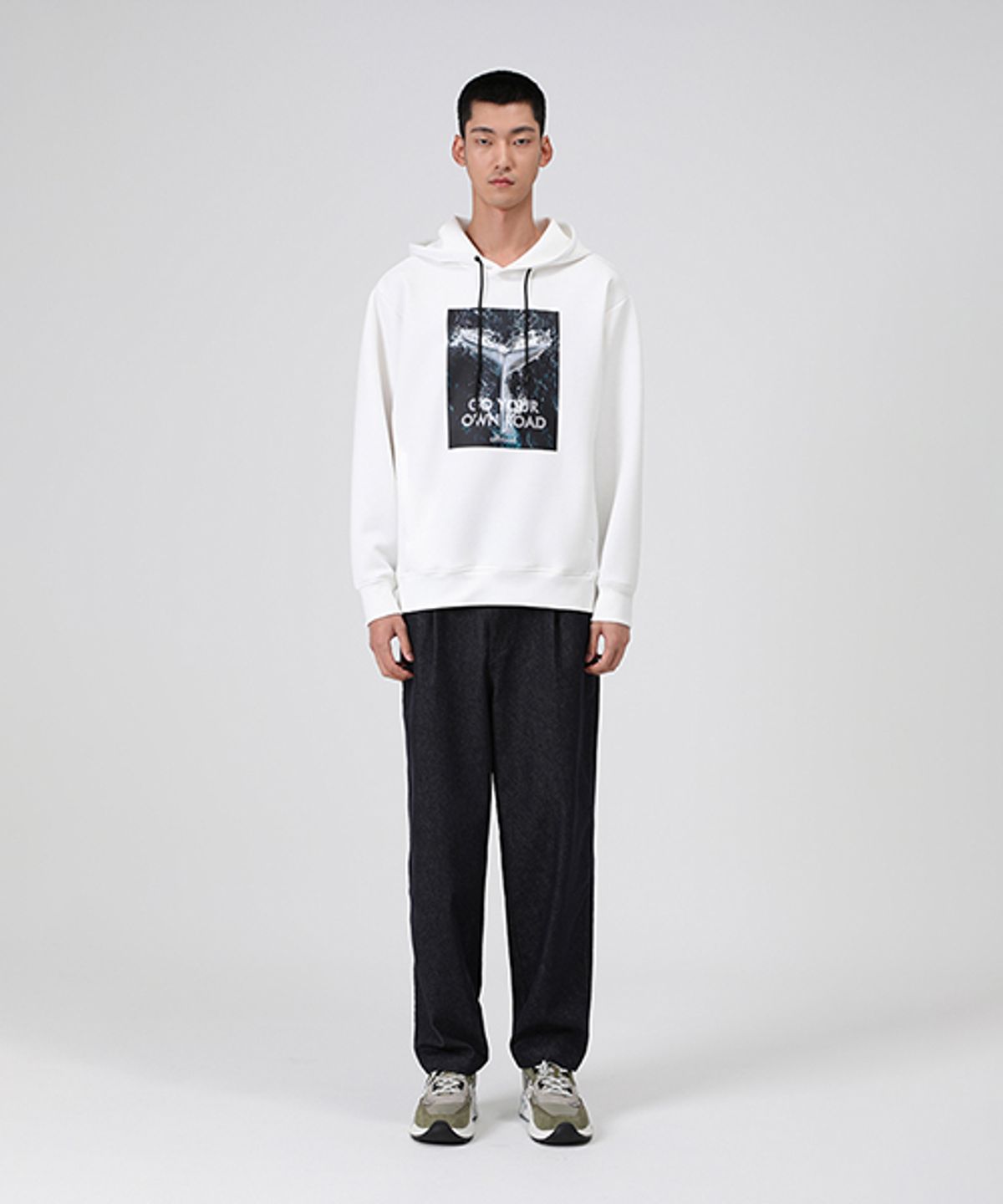 오프로드(OFFROAD) 프린팅 포인트 후드티_5JE5310