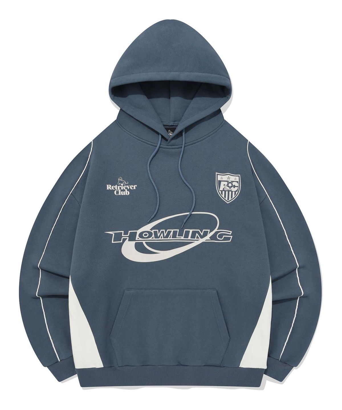 리트리버클럽(RETRIEVER CLUB) HOWLING SOCCER HOODIE [DARK SKYBLUE]