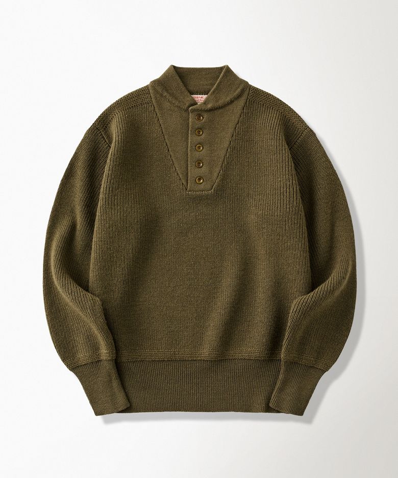 US Army High Neck Wool Sweater Olive