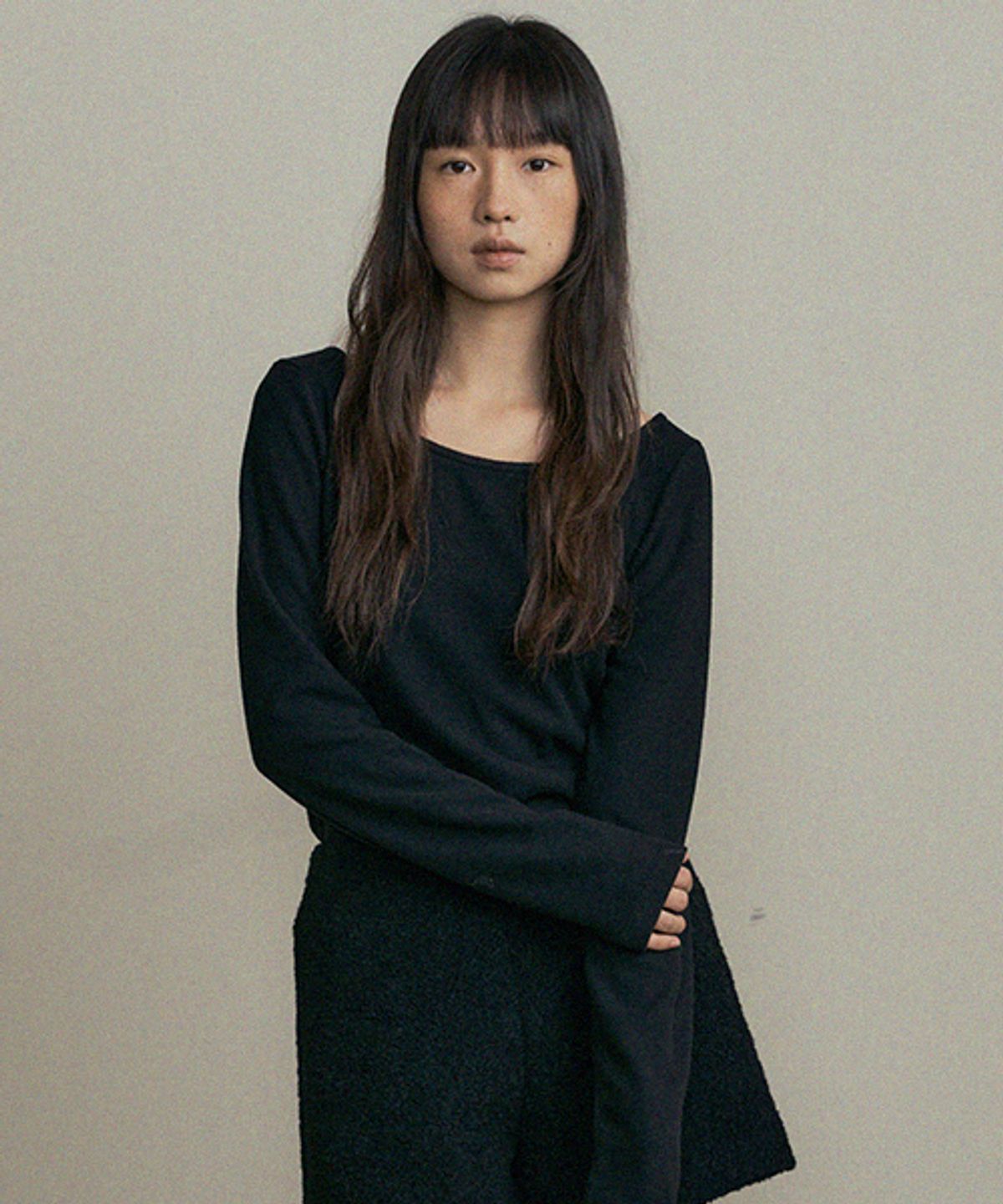 링서울(LINGSEOUL) essential boat neck top-black