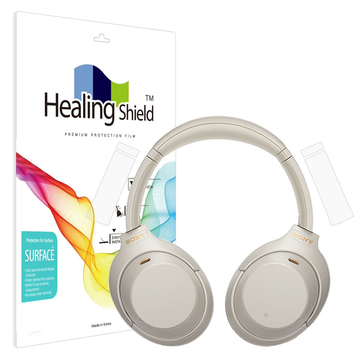 힐링쉴드(HEALINGSHIELD) 소니 WH-1000XM4 무광 외부보호필름 세트