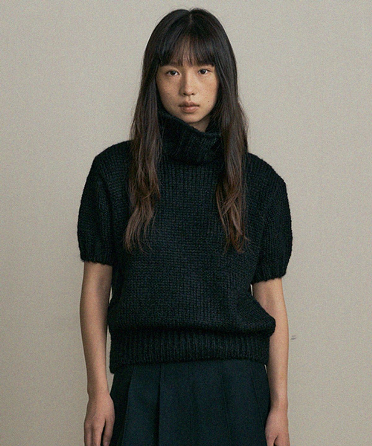 링서울(LINGSEOUL) mohair turtleneck knit -black