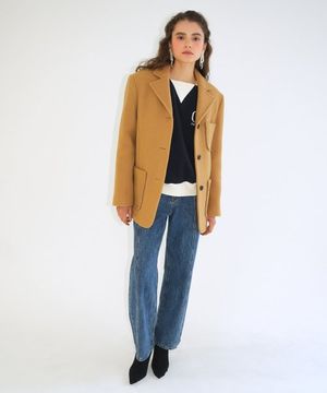 WOOL BLAZER COAT / CAMEL