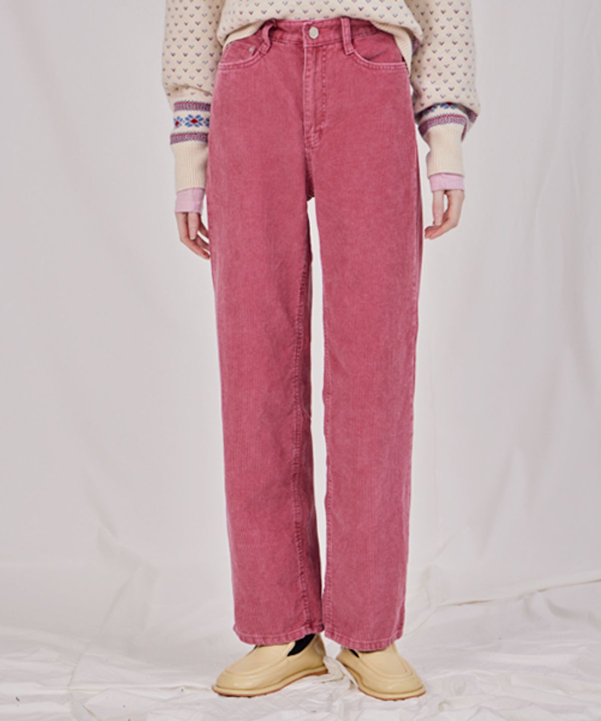 헤인트(HAINT) 벨르코듀로이와이드팬츠_8COLORS_PINK