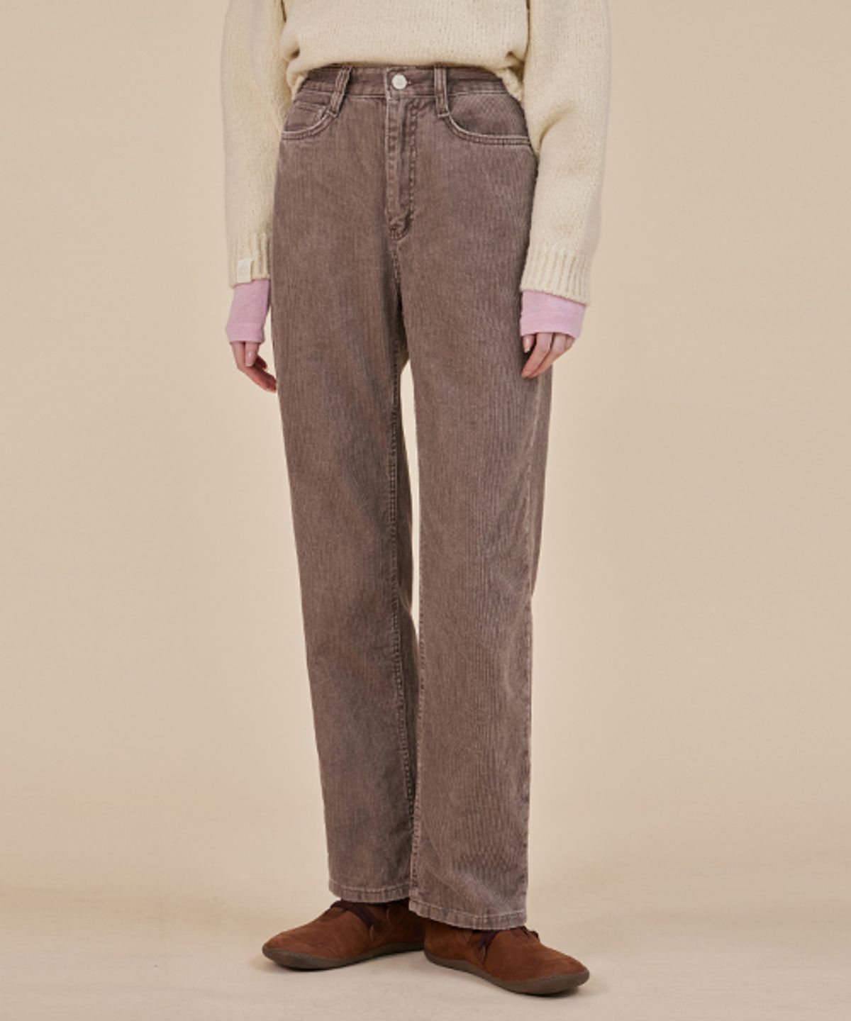 헤인트(HAINT) 벨르코듀로이와이드팬츠_8COLORS_BROWN