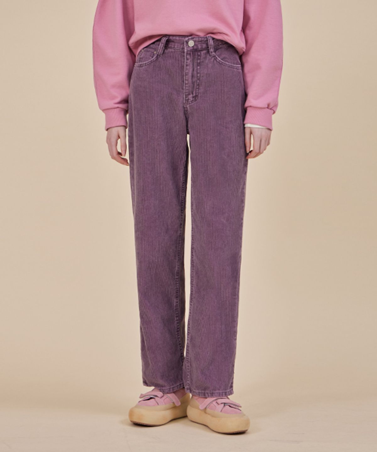 헤인트(HAINT) 벨르코듀로이와이드팬츠_8COLORS_PURPLE