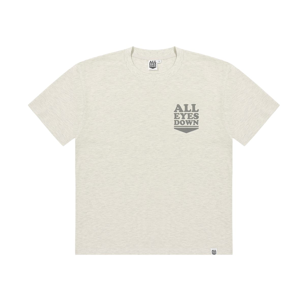 올아이즈다운(ALL EYES DOWN) VLEVET LOGO T-SHIRT (IVORY)