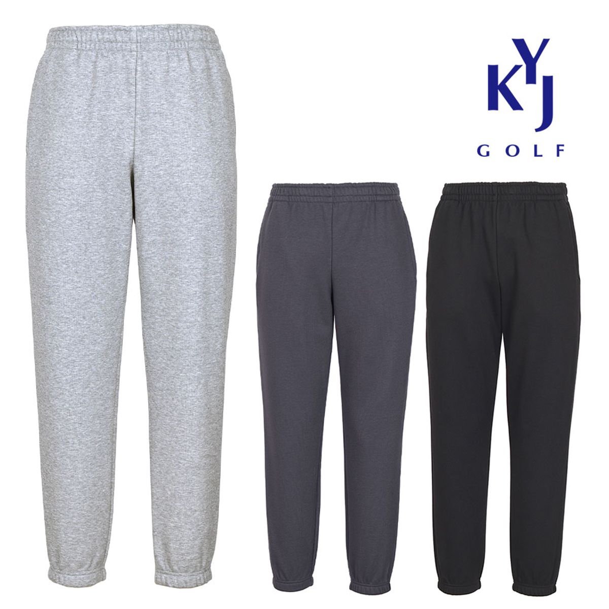 김영주 골프(KIM YOUNG JOO GOLF) 남성 겨울 밍크기모 스웨트 데일리 밴딩 팬츠 KNWMSL54