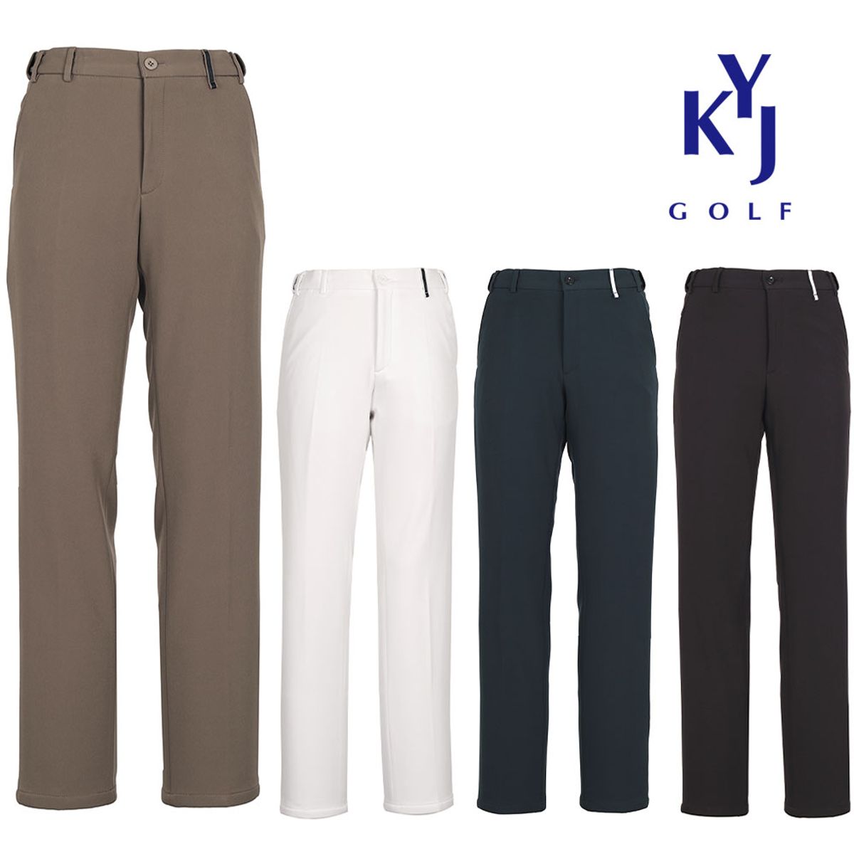 김영주 골프(KIM YOUNG JOO GOLF) 남성 겨울 기모바지 원포인 밴딩 골프 팬츠 KNWMSL57