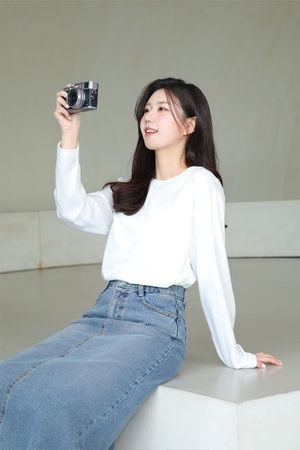 수피마 코튼 긴팔티_화이트