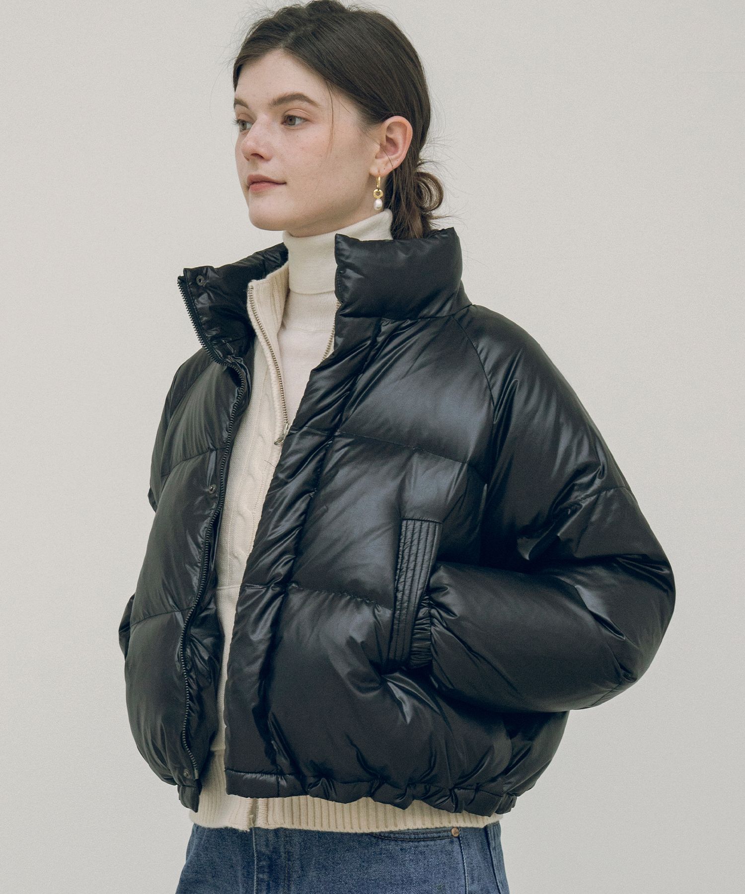 ●SIYAZU●SIOT4010 GLOSSY DUCKDOWN PD ショートダウン 大人気 MUSINSA公式 | SIYAZU SIOT4010 glossy duckdown PD_Black