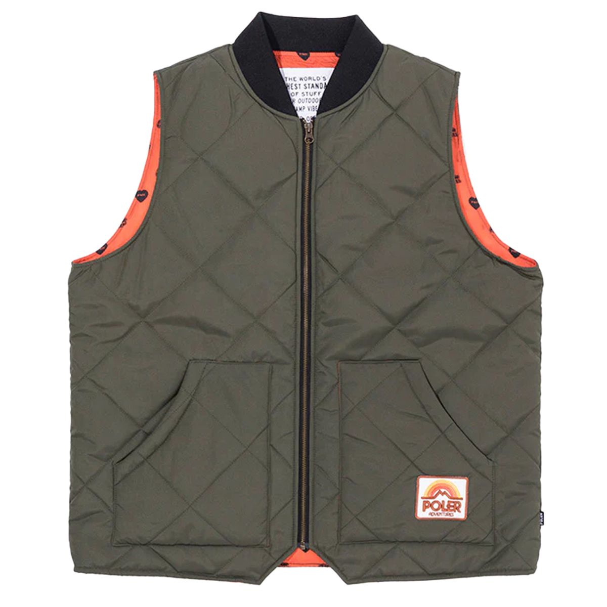 폴러스터프(POLERSTUFF) 폴러 다이아몬드 퀼티드 베스트 OLIVE