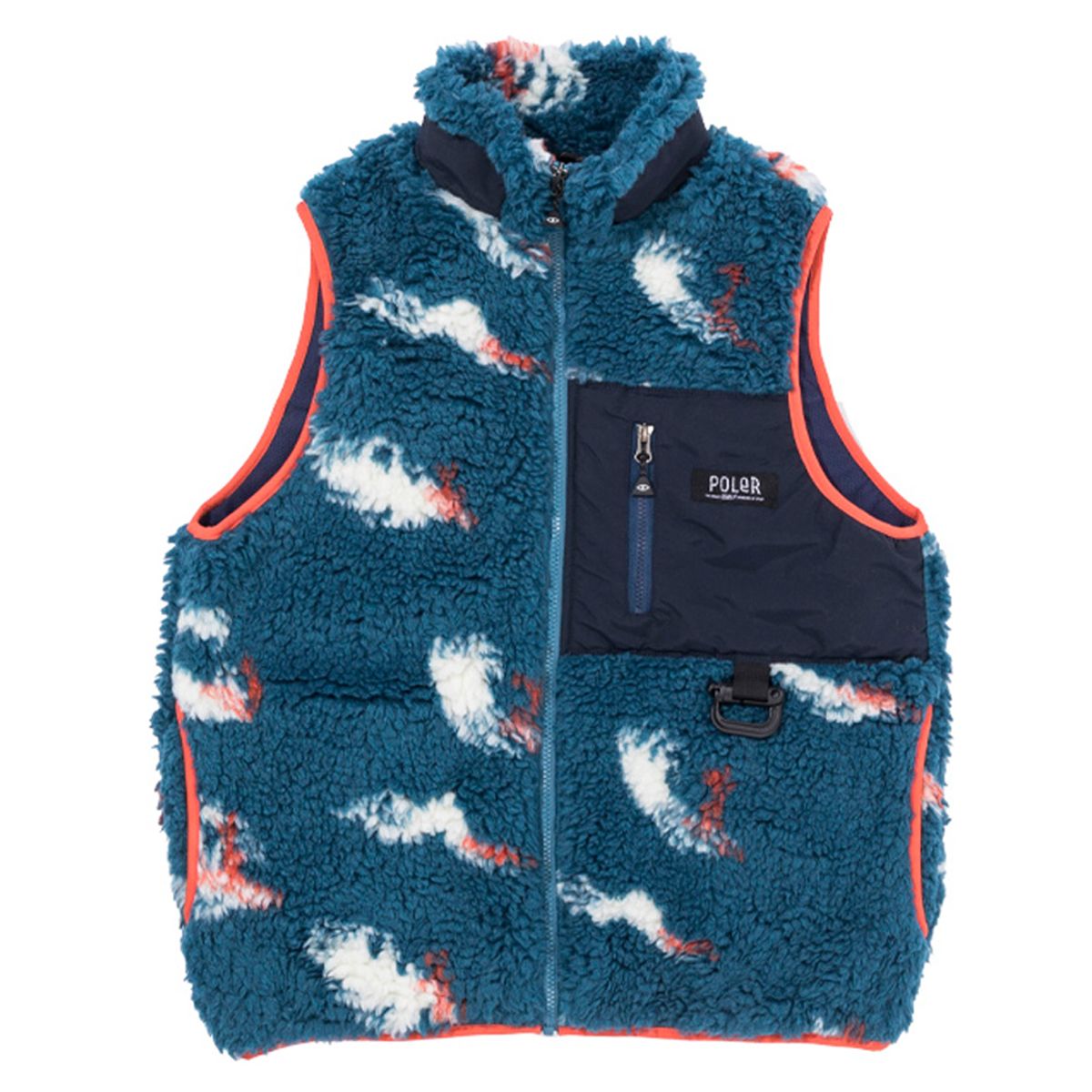 폴러스터프(POLERSTUFF) 폴러 자카드 셰르파 베스트 BLUE