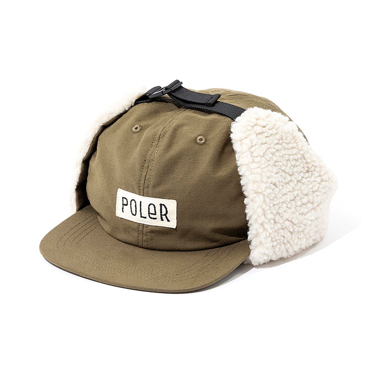 폴러스터프(POLERSTUFF) 코튼 보아 플랩 캡 OLIVE