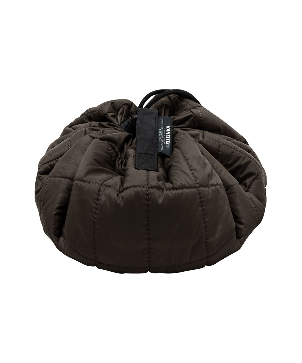카네이테이(KANEITEI) DUMPLING QUILTING STORAGE CROSS BAG (BROWN) / RECYCLED